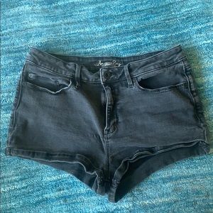 american rag black jean shorts, size 13